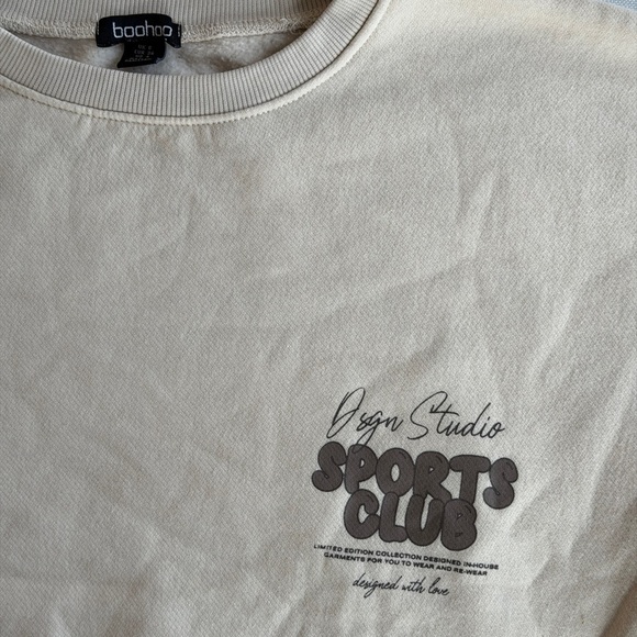 Boohoo DSGN Studio Sports Bubble Slogan Oversized Sweatshirt - Picture 6 of 6